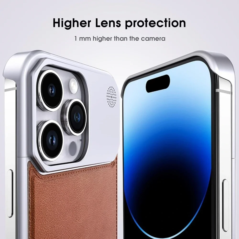 Arae Magnetic Leather Case for iPhone 14 Pro Max 6.7